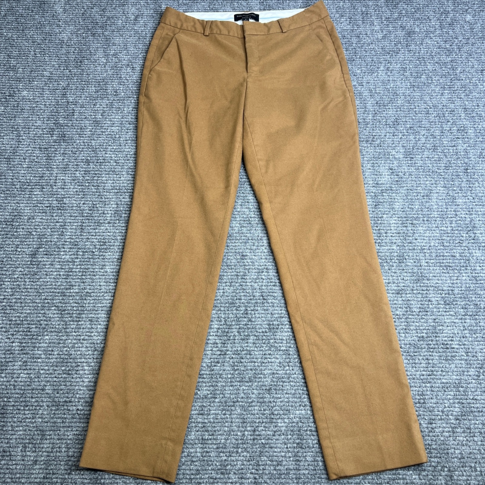Banana Republic Ryan Curvy Fit Pants Womens 2 Camel Brown Straight Leg Trousers